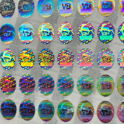 Özel Logo Yapılmış Etiket Holografik Etiket Gökkuşağı Etkisi Özel Hologram Etiket