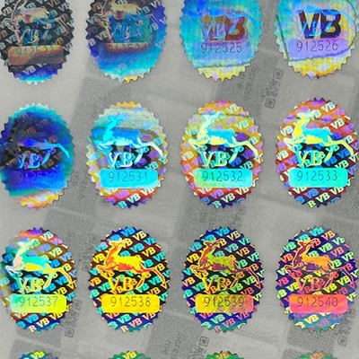 Özel Logo Daire Holografik Etiket Çıkartmaları Yuvarlak Gökkuşağı Etkisi Çıkartması
