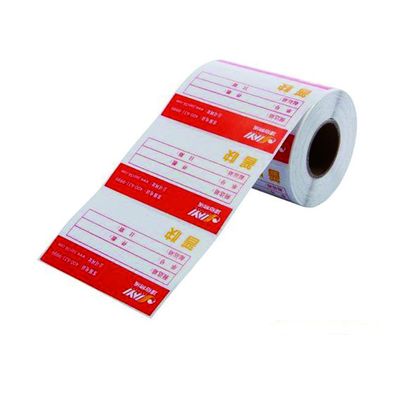 85x11mm Yüksek Yapışkanlı Barkod baskı Özel Nakliye Etiketleri