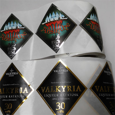 Rulo / Tabakalı İçecek Şişesi Etiketleyicisinde Marka Tasarımı Kendinden Yapışkanlı Şarap Etiketi