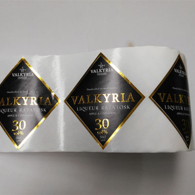 Rulo / Tabakalı İçecek Şişesi Etiketleyicisinde Marka Tasarımı Kendinden Yapışkanlı Şarap Etiketi