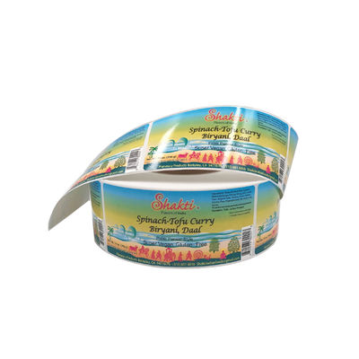 Şeffaf PVC Yiyecek ve İçecek Etiketleri Tambur Etiket Baskısı