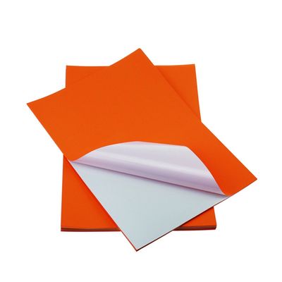 Renkli A4 Premium% 100 Odun Hamuru Yüksek Yapışkanlı Etiket Kağıdı Letter Boyutlu Vinil Etiket Kağıdı