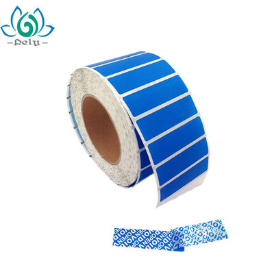 ODM Hizmeti 8.5 X 2.2cm Pantone Renkli Sabotaj Belirgin Güvenlik Etiketleri