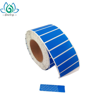 ODM Hizmeti 8.5 X 2.2cm Pantone Renkli Sabotaj Belirgin Güvenlik Etiketleri