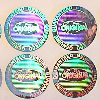 ISO9001 2008 CMYK Renkli Gümüş Hologram Etiket, Özel Güvenlik Hologram Çıkartmalar