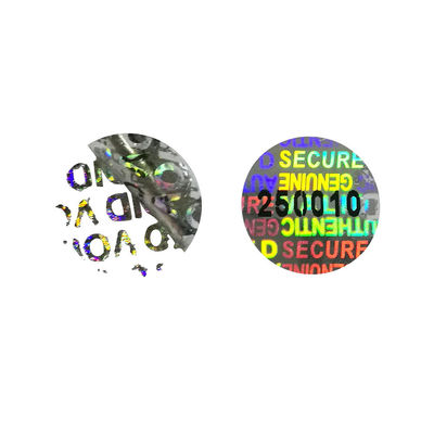 ISO9001 Güvenlik Anti Sahte Holografik Vinil Çıkartmalar