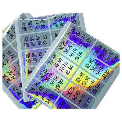 Sahte CMYK Renkli Sabotaj Belirgin Güvenlik Etiketleri