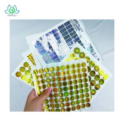 UV Baskı Sabotaj Belirgin Güvenlik Etiketleri, Sertifikalar İçin Hologram Çıkartmalar