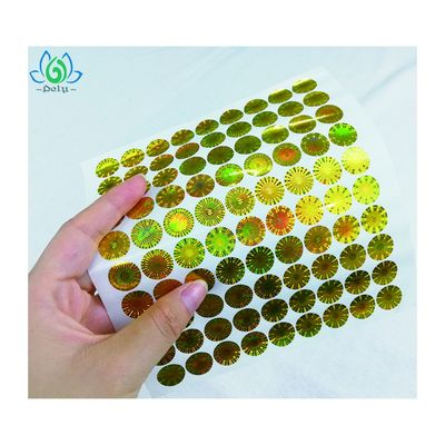Oilproof Su Geçirmez 3D Hologram Sabotaj Belirgin Güvenlik Etiketleri
