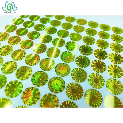 Oilproof Su Geçirmez 3D Hologram Sabotaj Belirgin Güvenlik Etiketleri