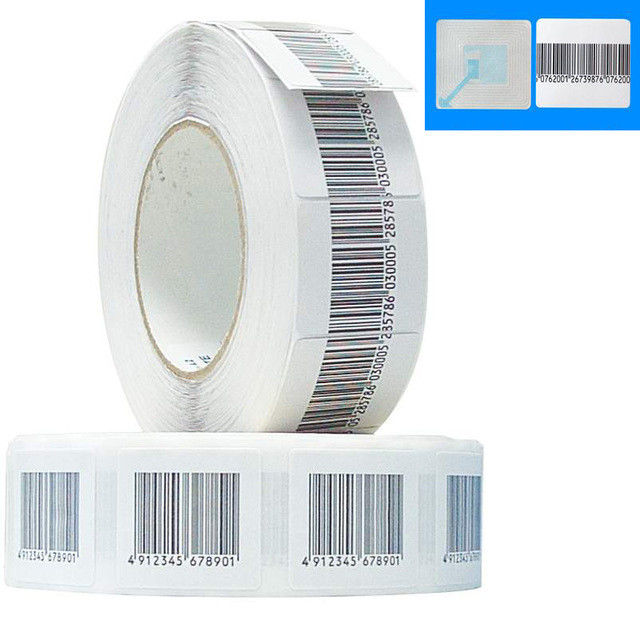 Hırsızlık Önleme RF 4 * 4cm Yumuşak Barkod Etiket Etiket Etiketi 8.2 MHz EAS Güvenlik Barkod Etiket Rulo